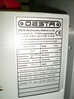 Изображение Фальцевальная машина DESTA PRESSING-UNIT